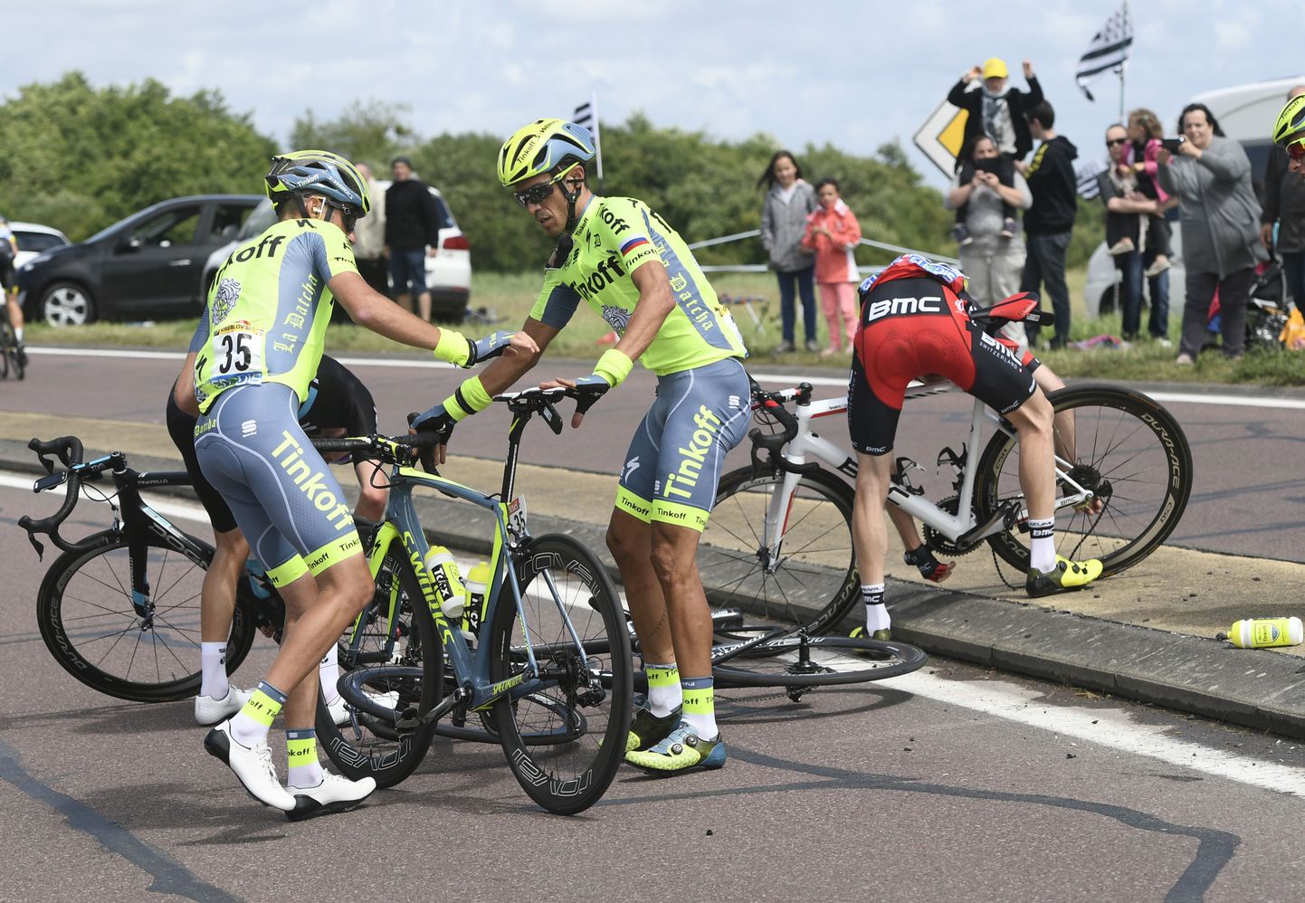Robert Kišerlovski (vasakul) ja Alberto Contador