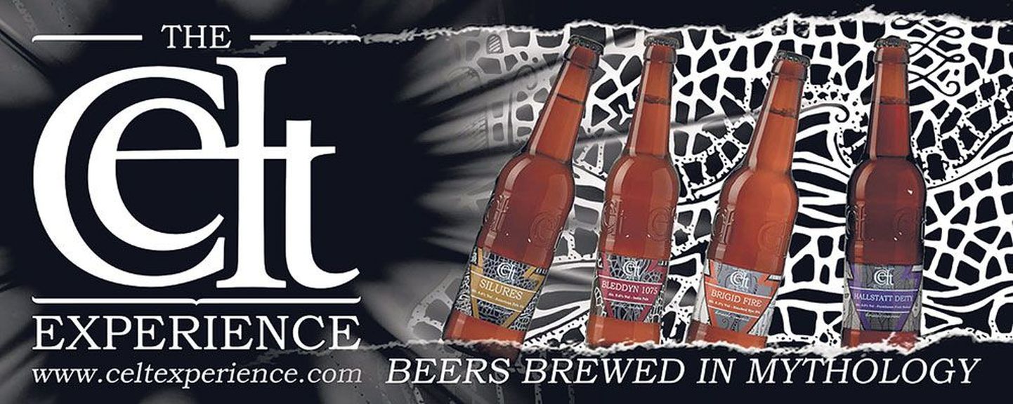 Inglise õllefirma Celt Experience’i uusi õllepudeleid kaunistavad Siret Rootsi kujundatud mustritega nimesildid.