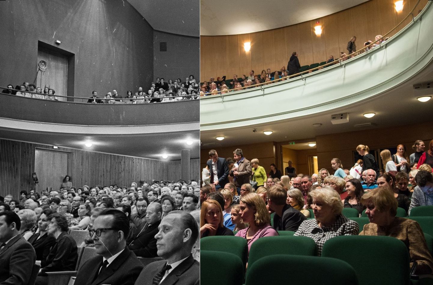 Salme kultuurikeskus avamise ajal 1965. aastal ja 2015. aastal