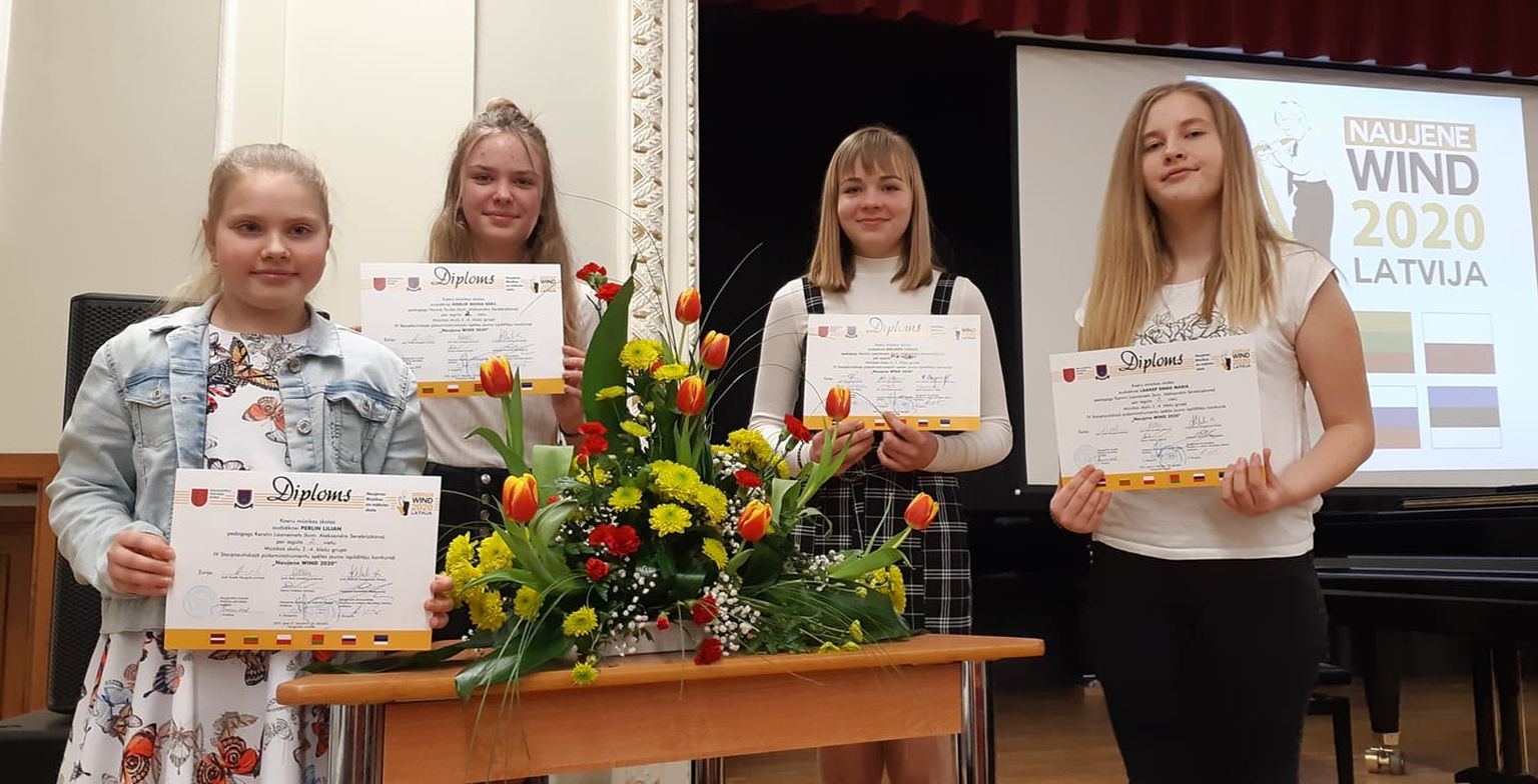 Koeru muusikakooli edukad puhkpillimängijad Lätis konkursil