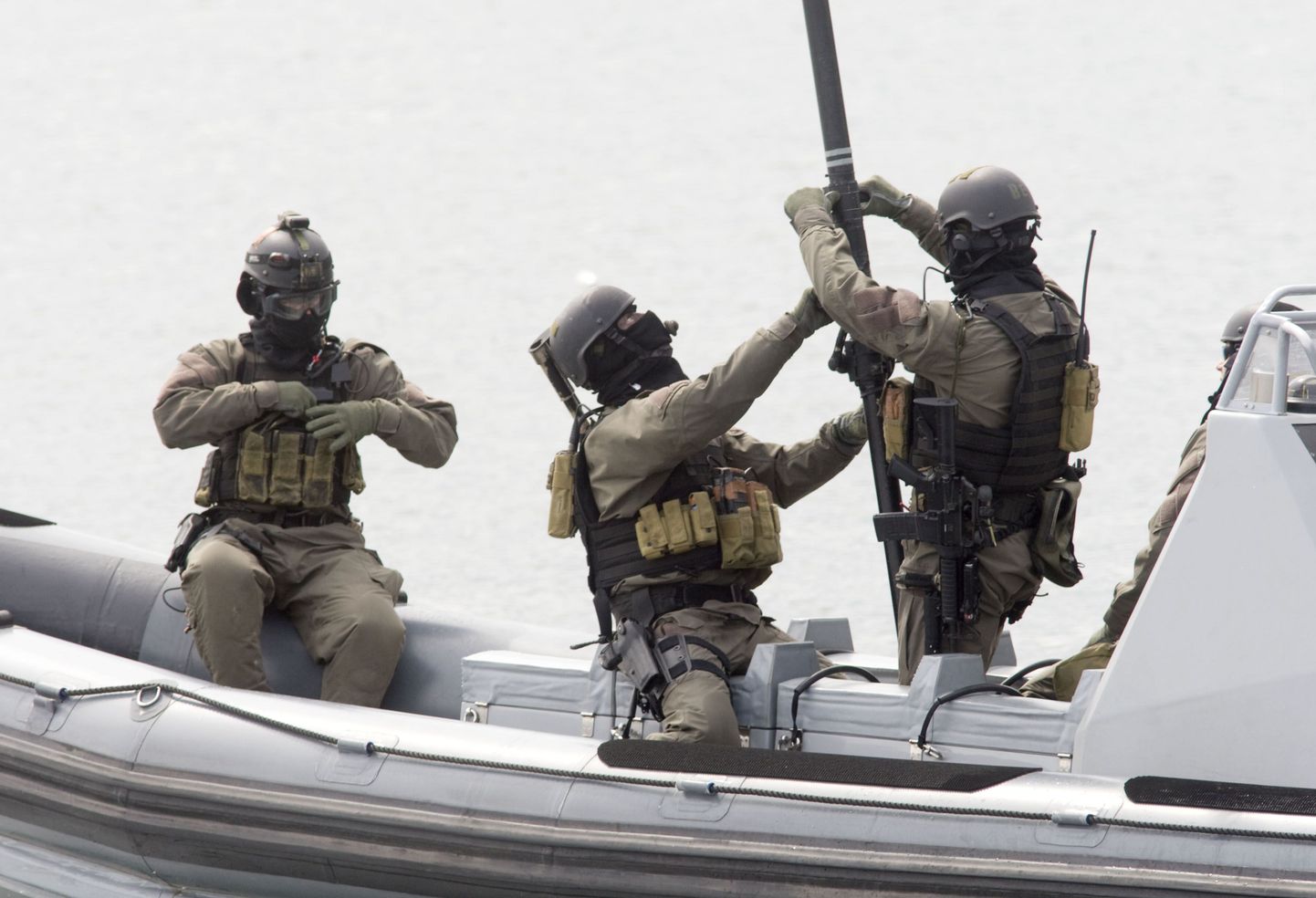 Спецподразделение на борту корабля ВМФ Дании.