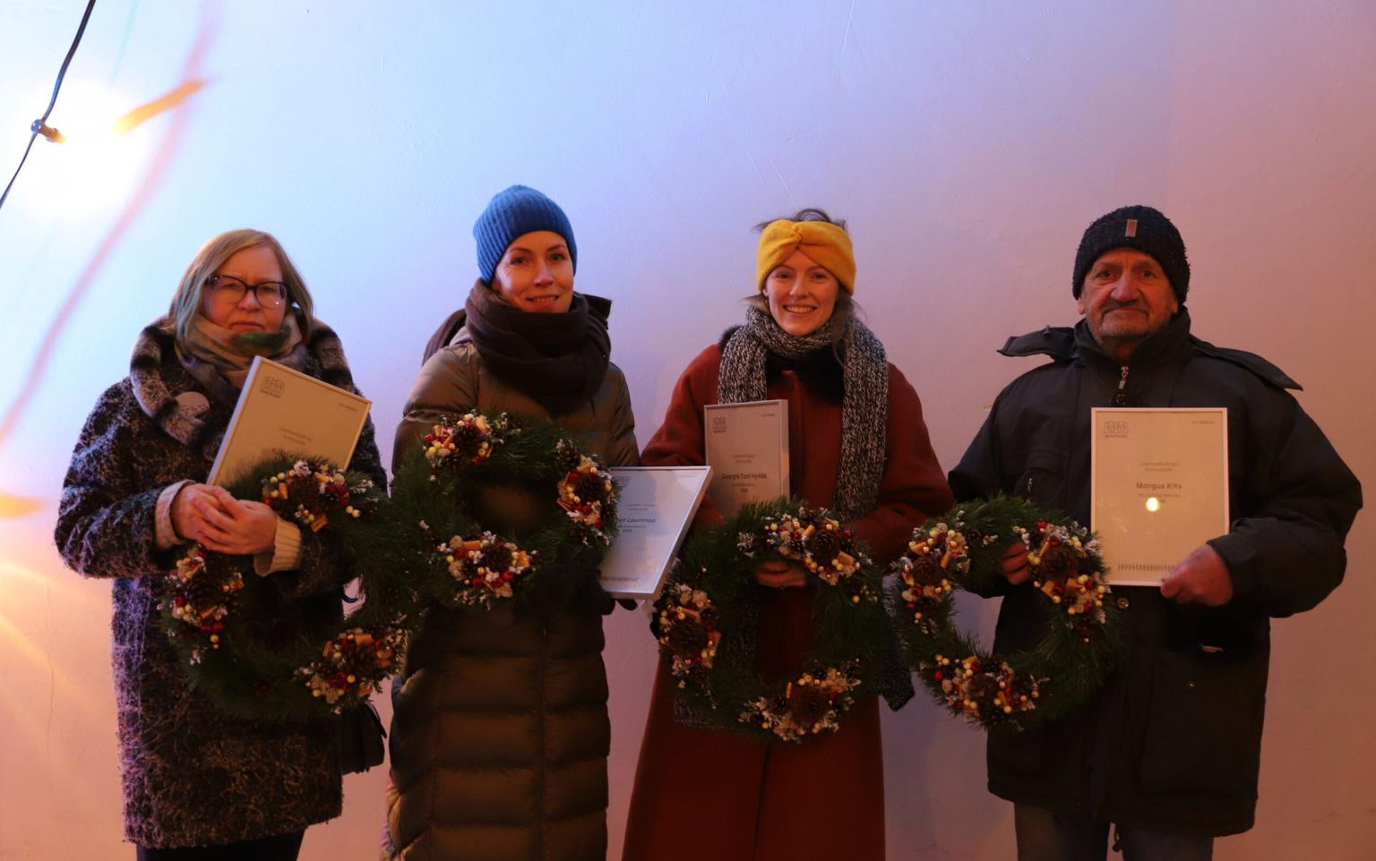 Külli Kukk (vasakult), Piret Laurimaa, Georgia Tony Hyrkäs ja Margus Kits on auhinna kätte saanud.