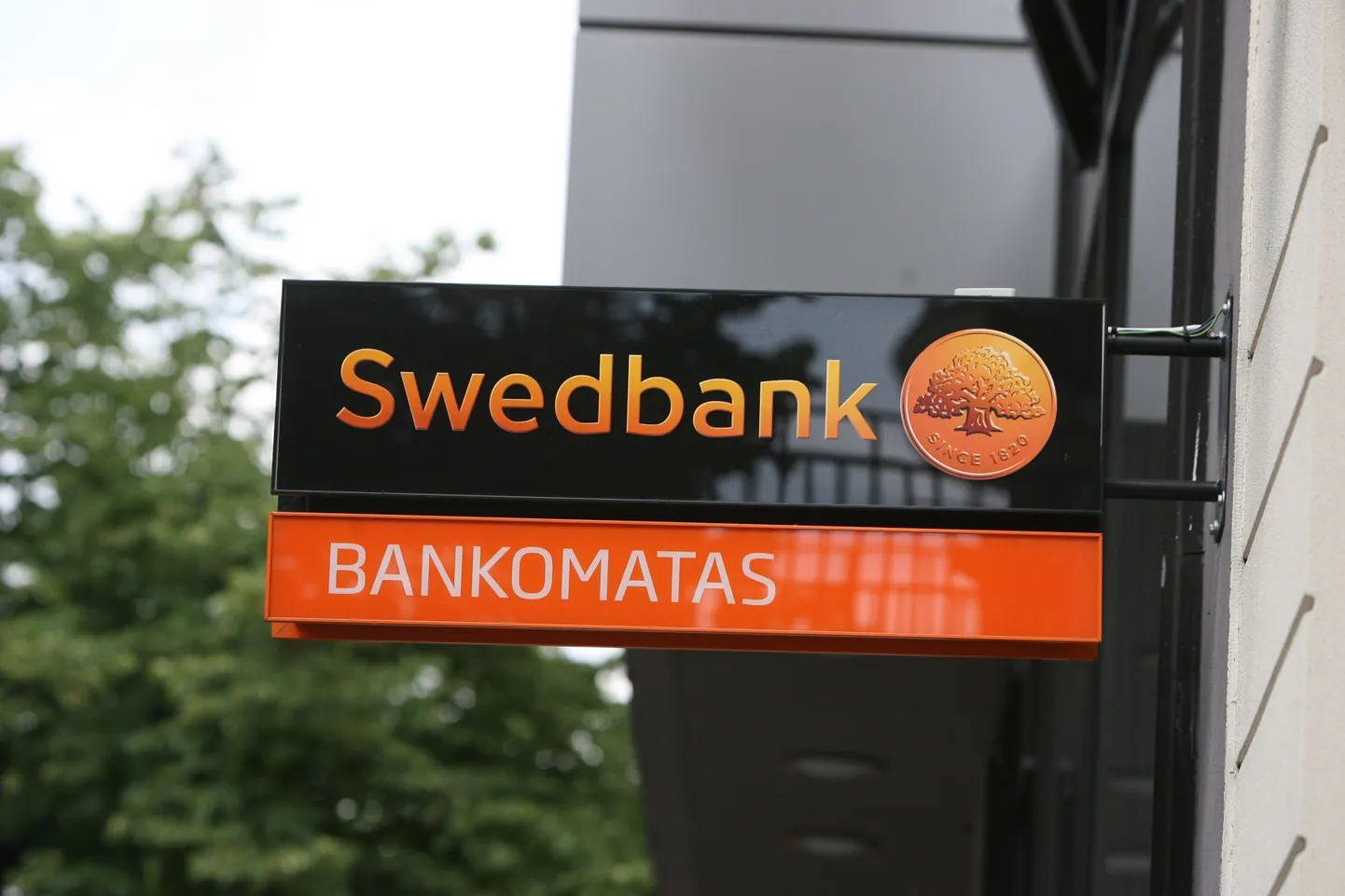 Swedbanki pangaautomaadi viit Leedus.