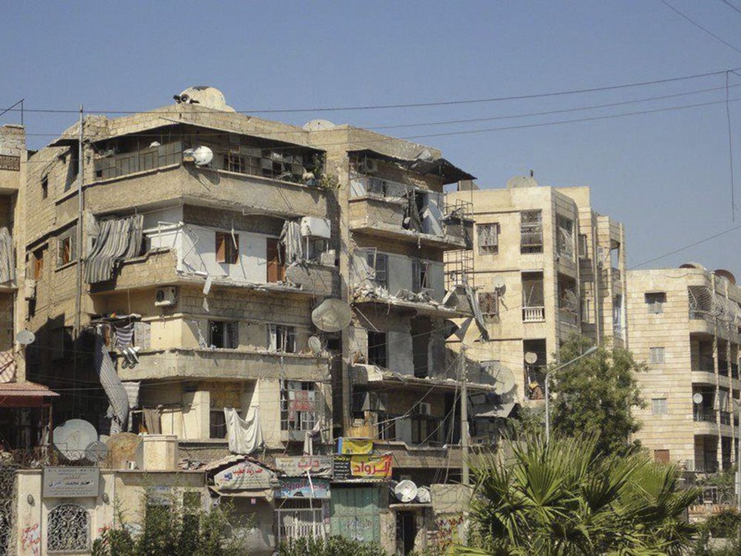 Aleppos kokkupõrgetes kahjustada saanud majad