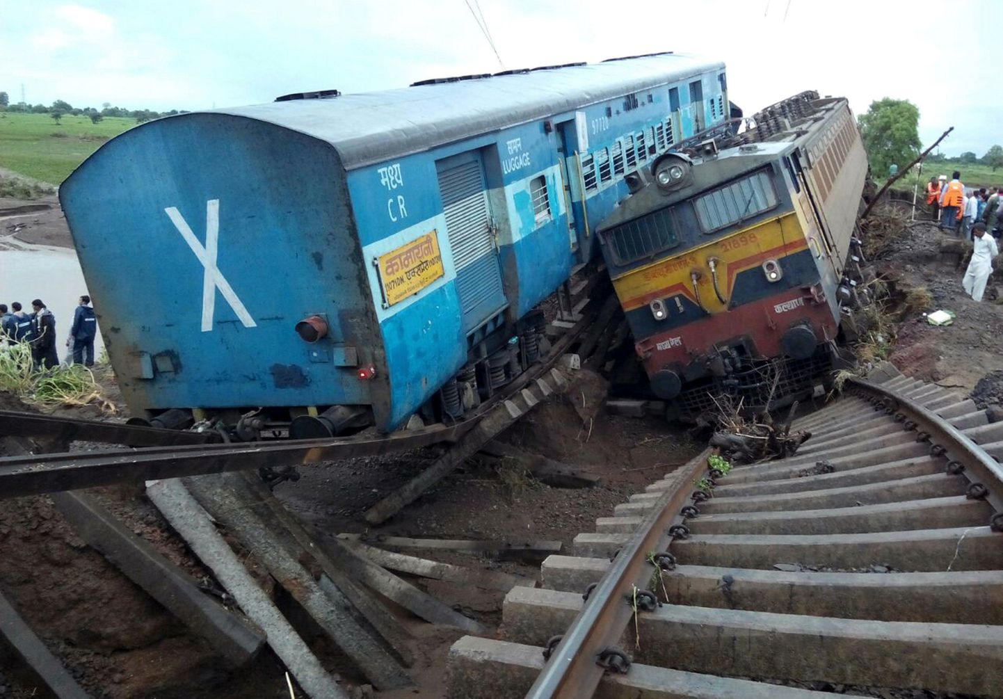 Железнодорожная катастрофа в Индии.