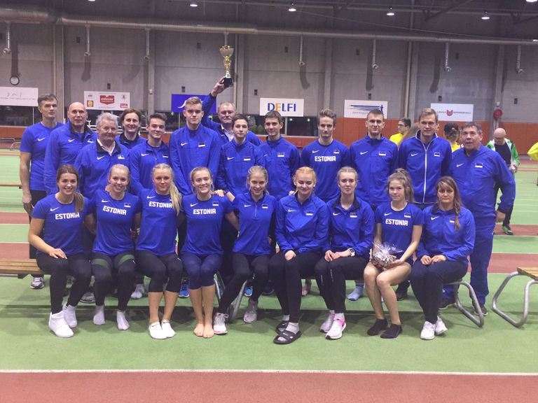 Eesti U18 ja U20 kergejõustikukoondis. / Foto: