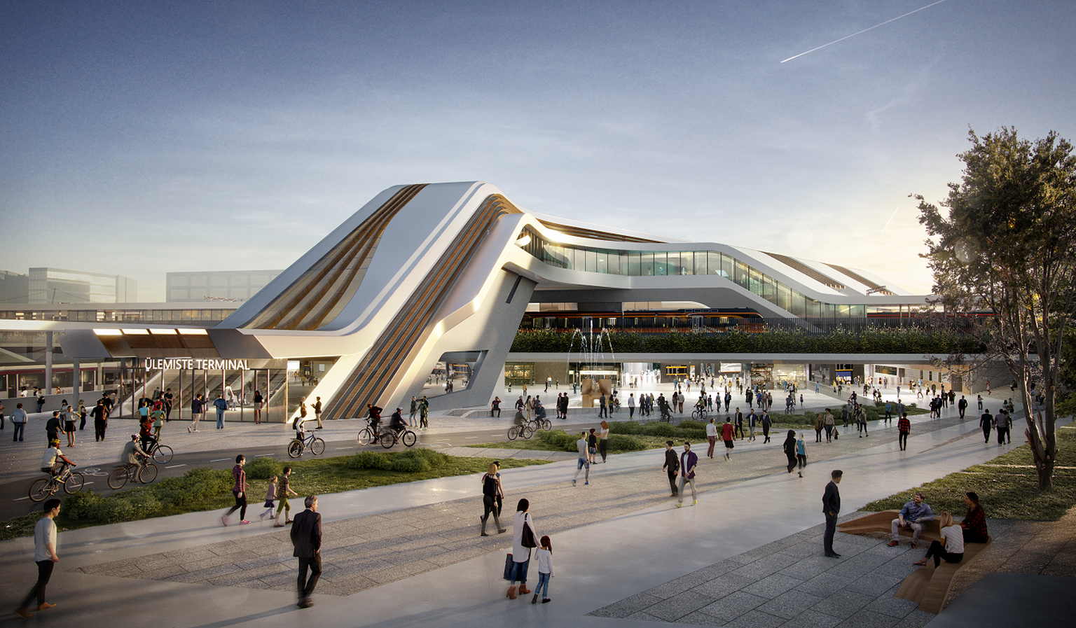 Rail Baltica tulevane Ülemiste reisiterminal.