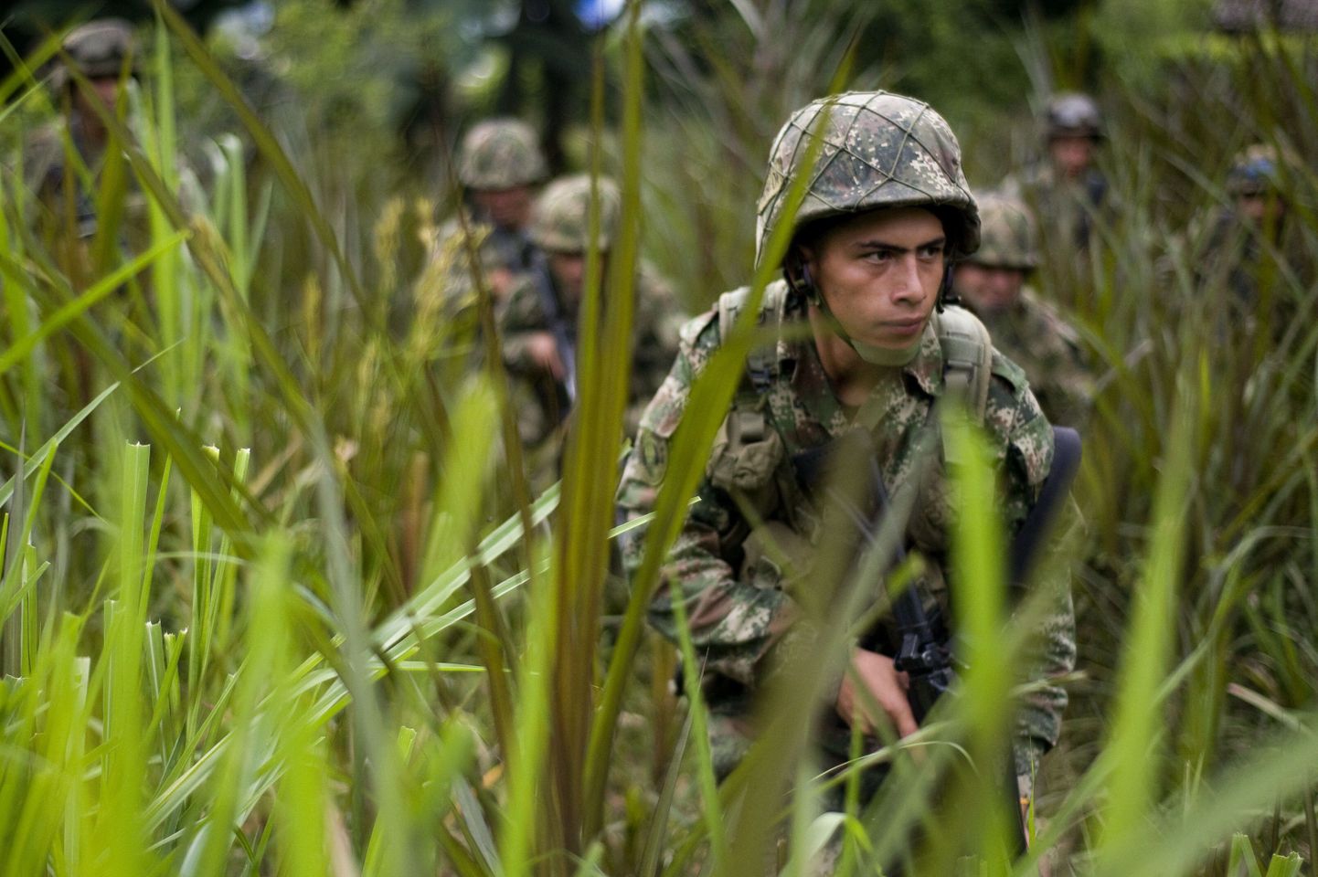 Colombia armee sõdurid.