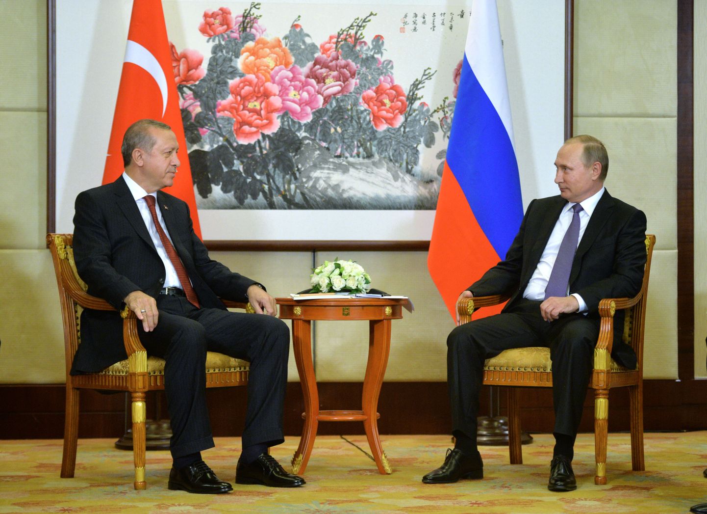 Vladimir Putini ja Recep Tayyip Erdogani kohtumine G20 kohtumisel Hiinas