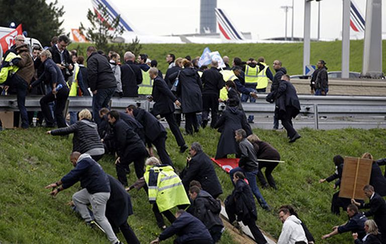 «Air France» darbinieku protests 