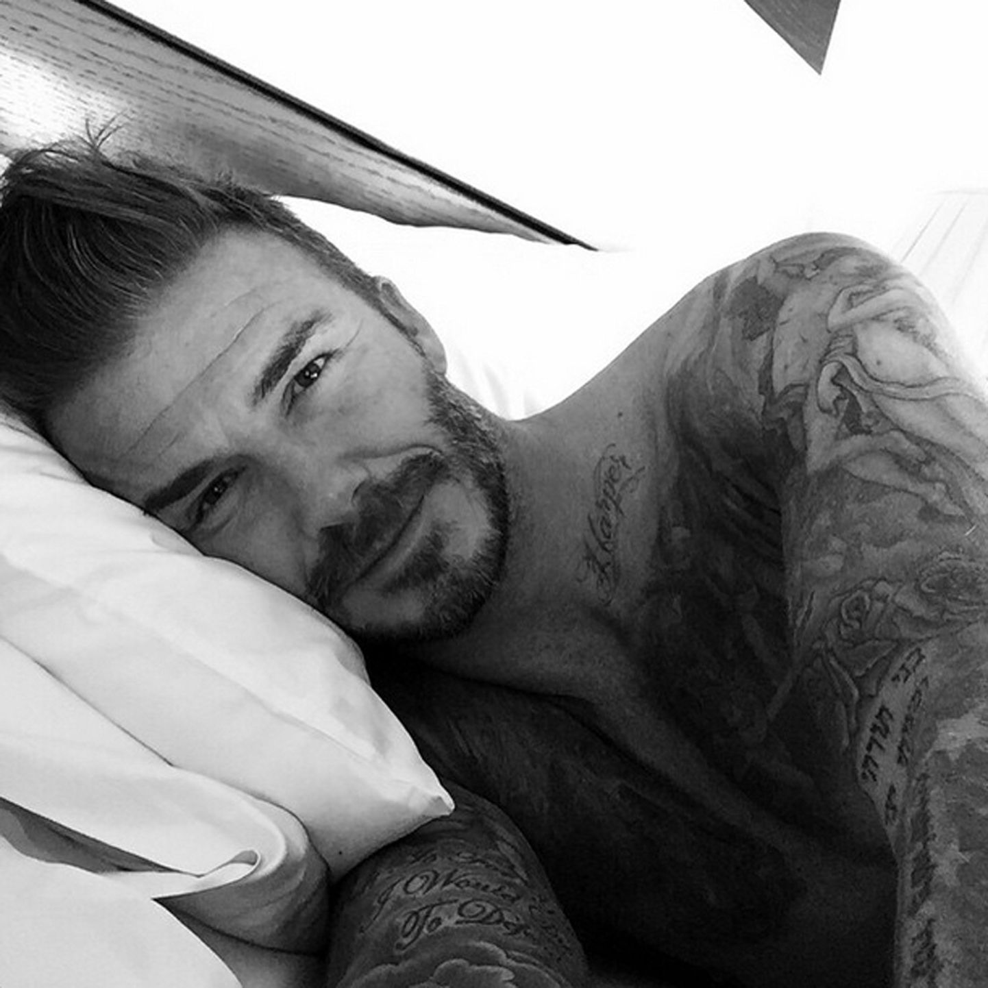 David Beckhami üks esimesi Instagrami-fotosid, mis teenis talle rekordhulga jälgijaid.