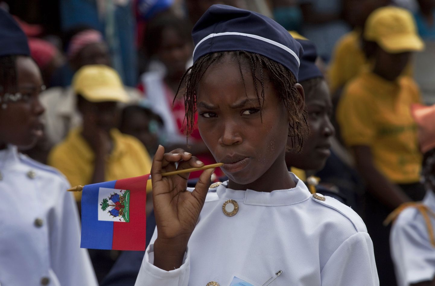 Haitilane riigilipuga.