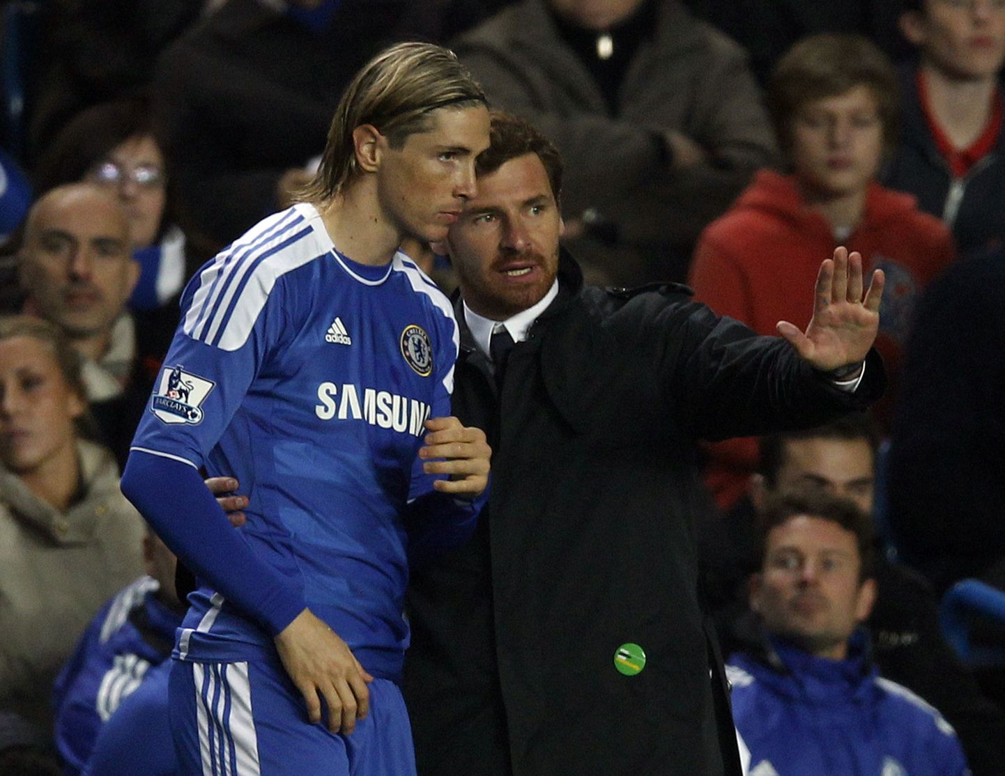 Fernando Torres ja Chelsea peatreener Andre Villas-Boas.