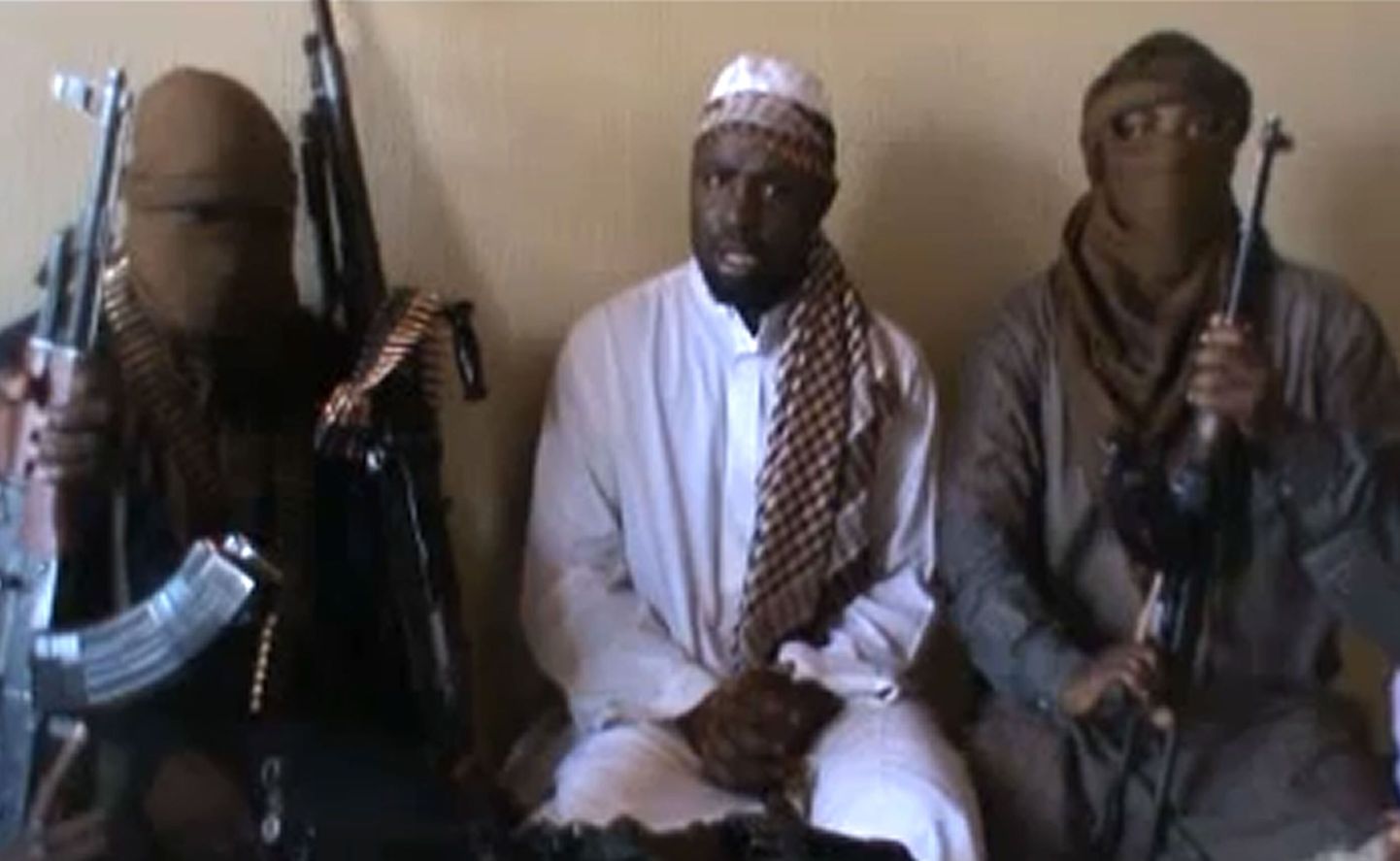 Boko Harami liikmed, kelle keskel on selle grupeeringu juht Abubakar Shekau