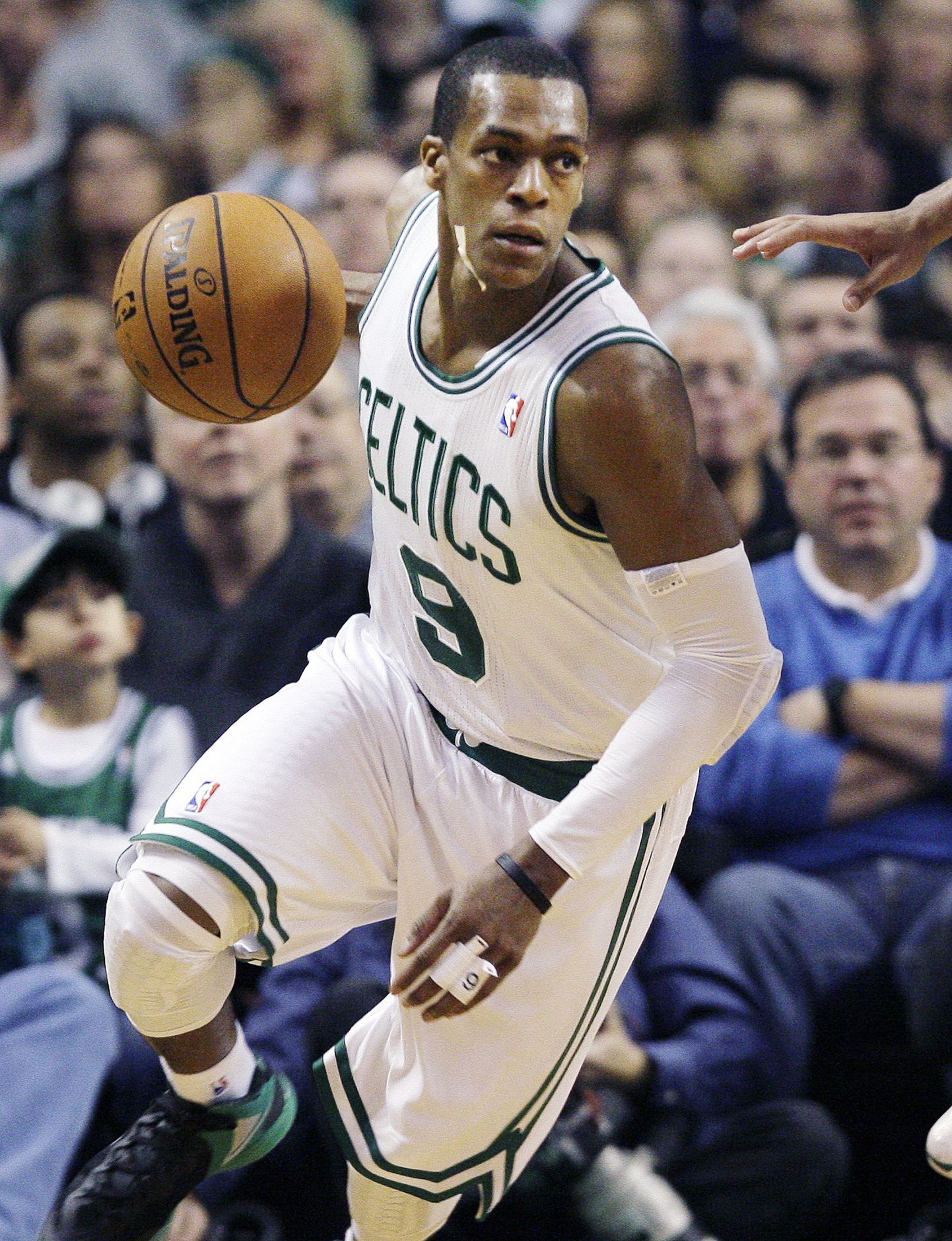 Boston Celticsi mängujuht Rajon Rondo.