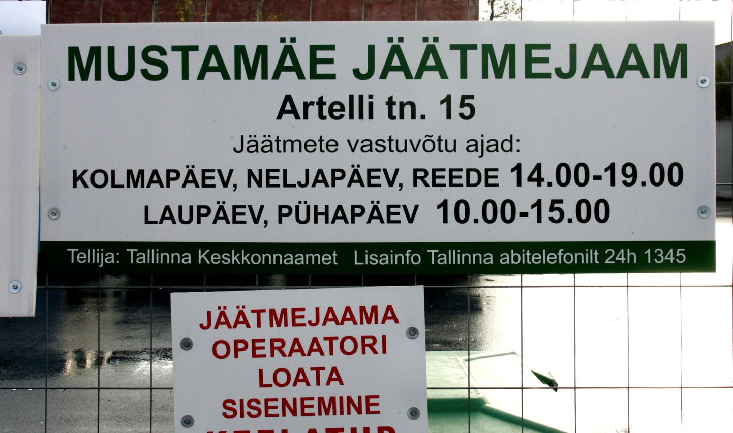 Mustamäe jäätmejaam Tallinnas.