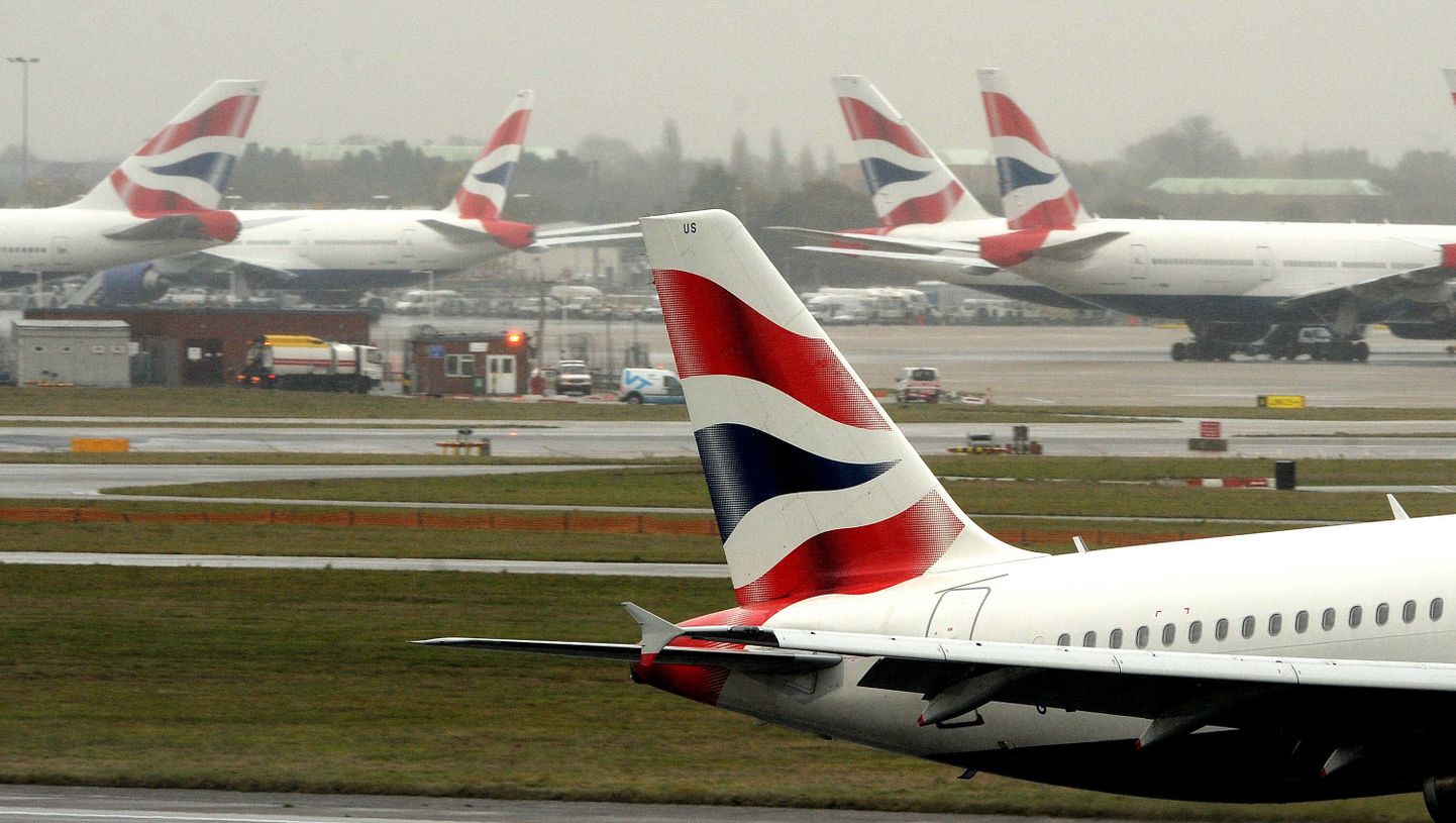 British Airwaysi lennukid Heathrow lennuväljal.