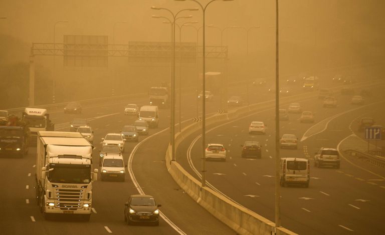 Наибольшие уровни загрязнения зафиксированы в Негеве, Иерусалиме, Гуш-Эцион и Гуш-Дан. AFP/Scanpix