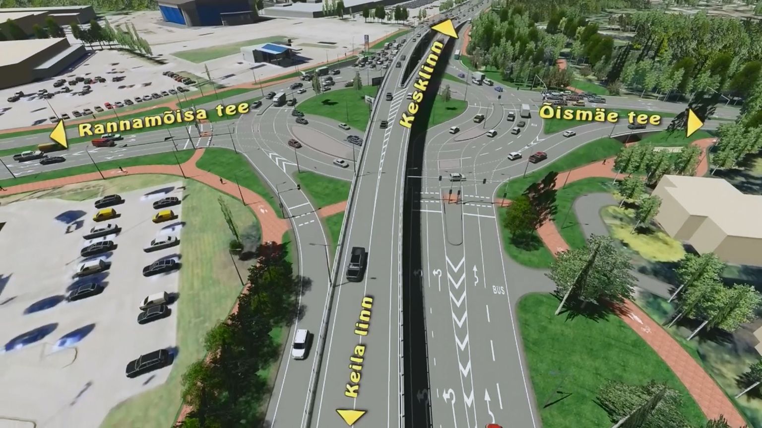 Haabersti ringi asemele on plaanis rajada viadukti ja jalakäijate tunnelitega turboristmik.