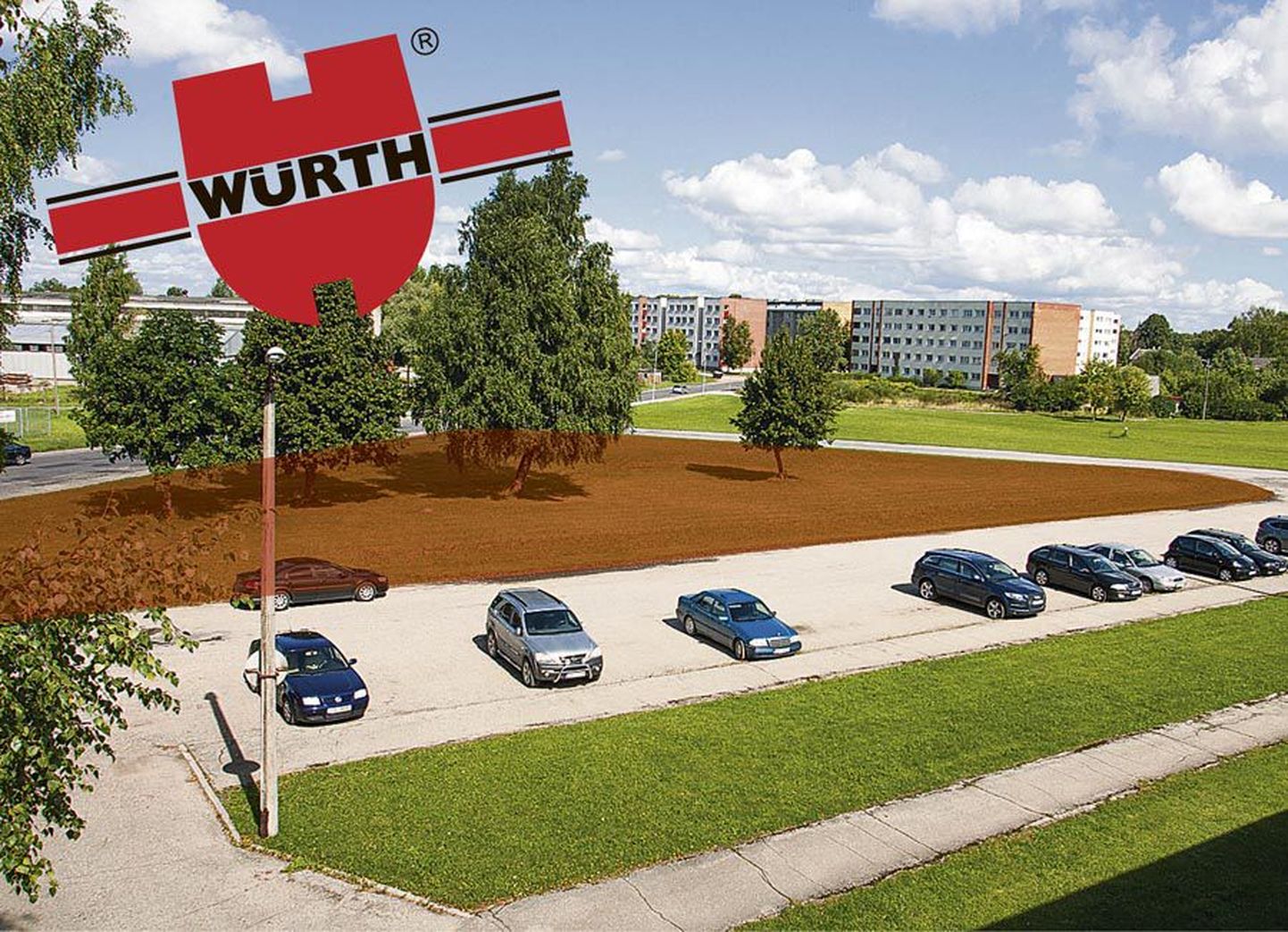 Kui algul küsis Würth uue kaupluse jaoks maatükki linnalt, siis nüüdseks on firma selleks ostnud eraomanikult trükikoja ees oleva krundi.