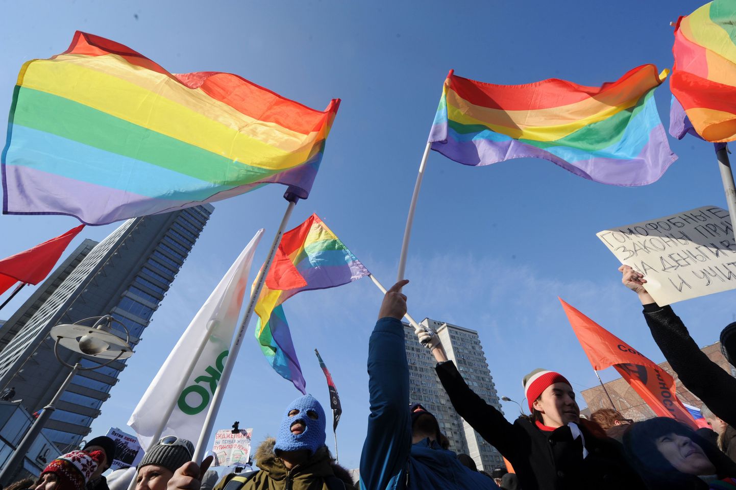 Aktivistid avaldasid märtsis Moskvas meelt Venemaa homofoobsete seaduste vastu.