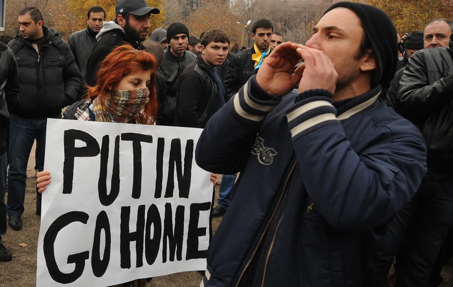 Putini-vastane meeleavaldus Jerevanis.