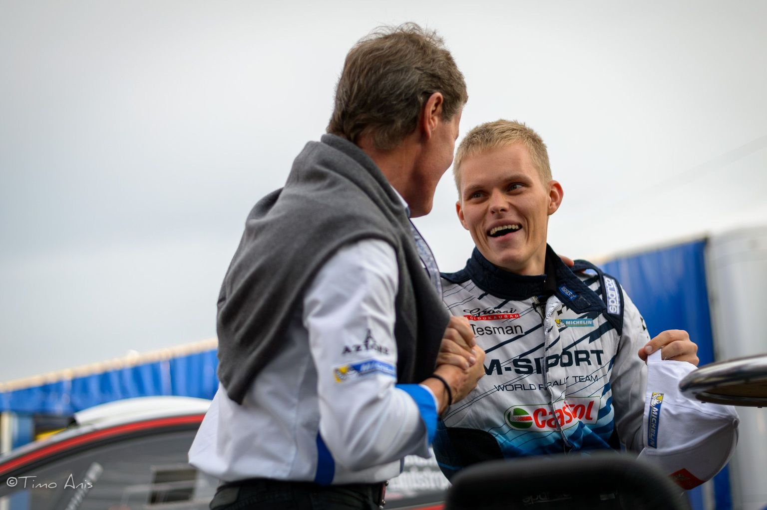 Ott Tänak (paremal) ja M-Spordi boss Malcolm Wilson.
