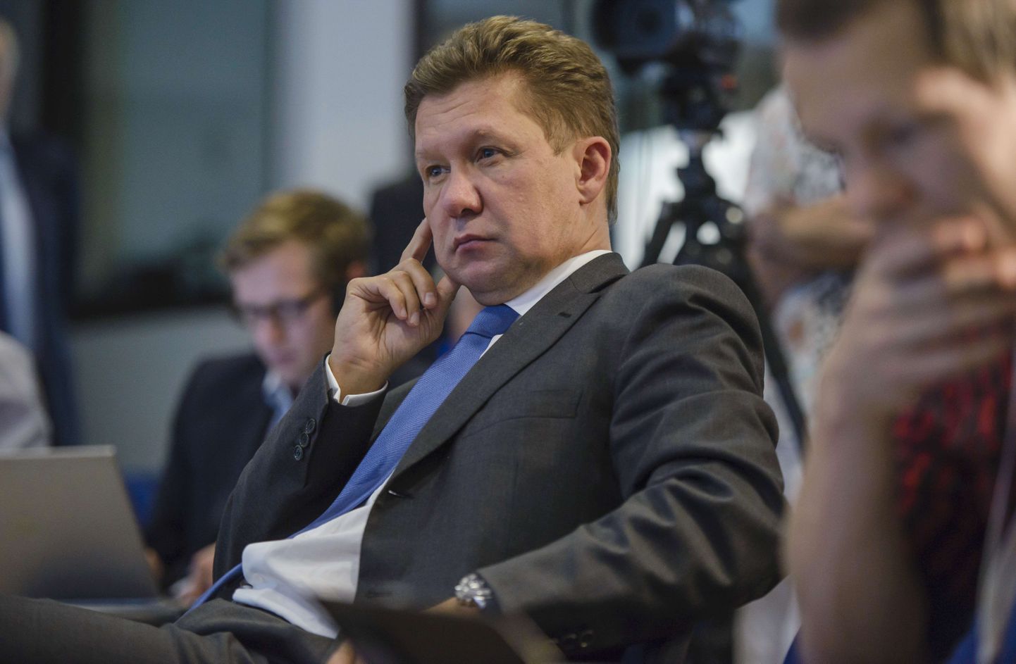 Gazpromi esimees Aleksei Miller. Gazpromi esindajad ütlesid, et nad ei tea midagi «varastatud gaasist,» millest räägib Ukraina peaminister Arseni Jatsenjuk.