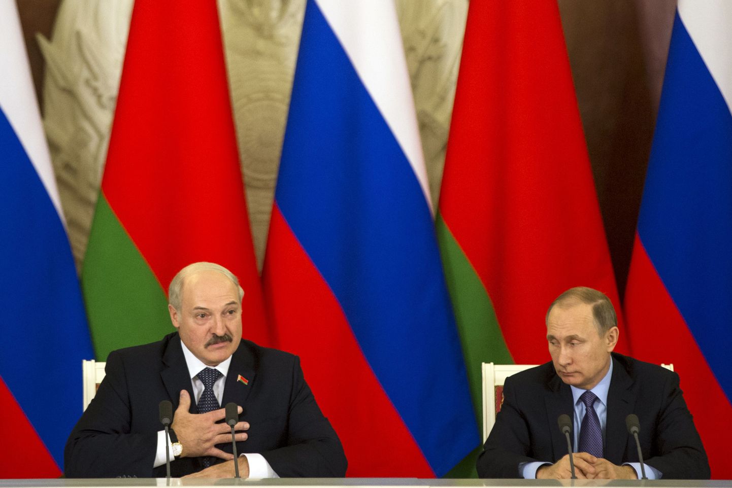 Valgevene president Aleksandr Lukašenka ja Vene president Vladimir Putin