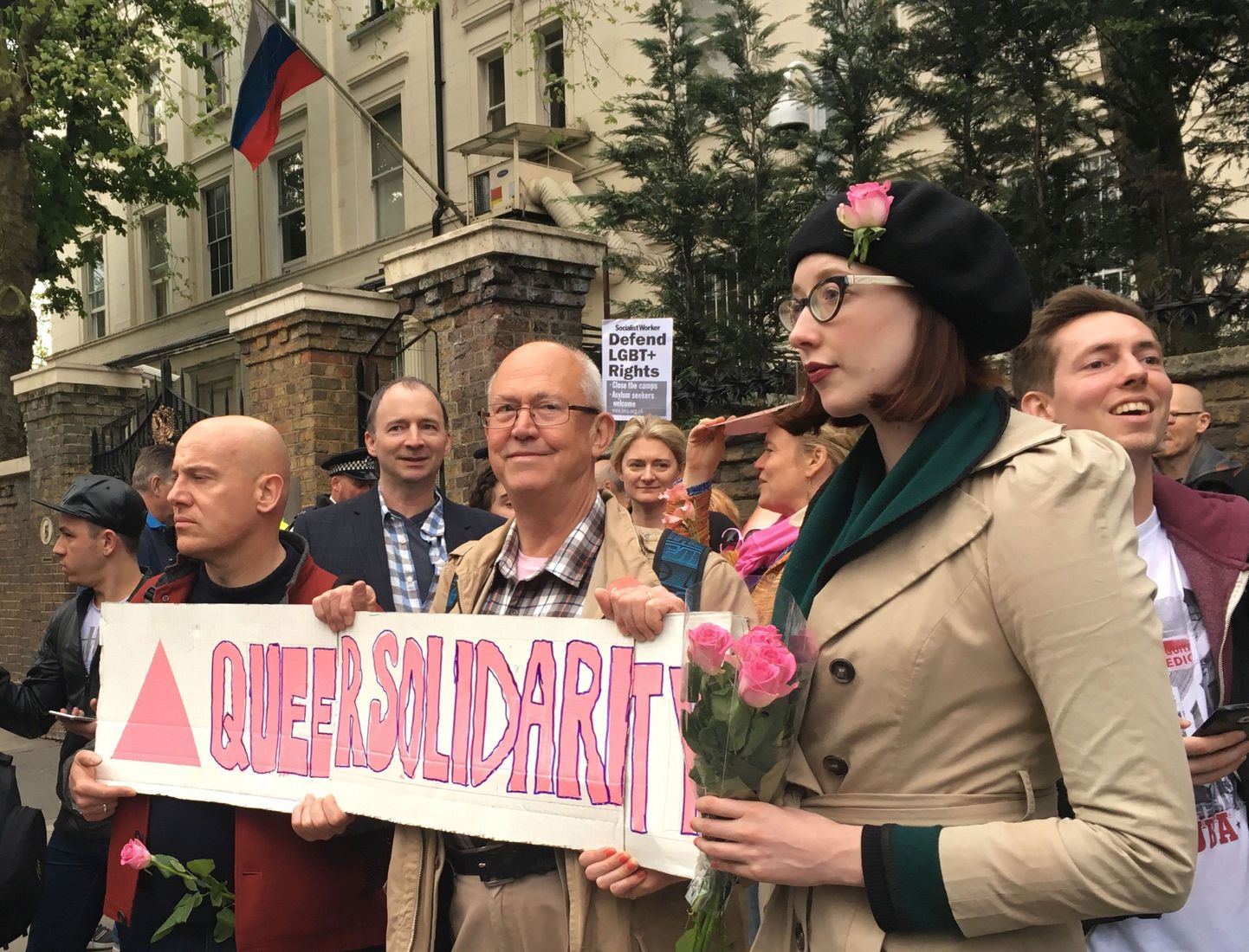Meeleavaldus Londonis homoseksuaalide tagakiusamise vastu Tšetšeenias.