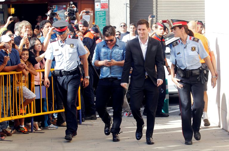 Lionel Messi teel kohtumajja. FOTO: Scanpix