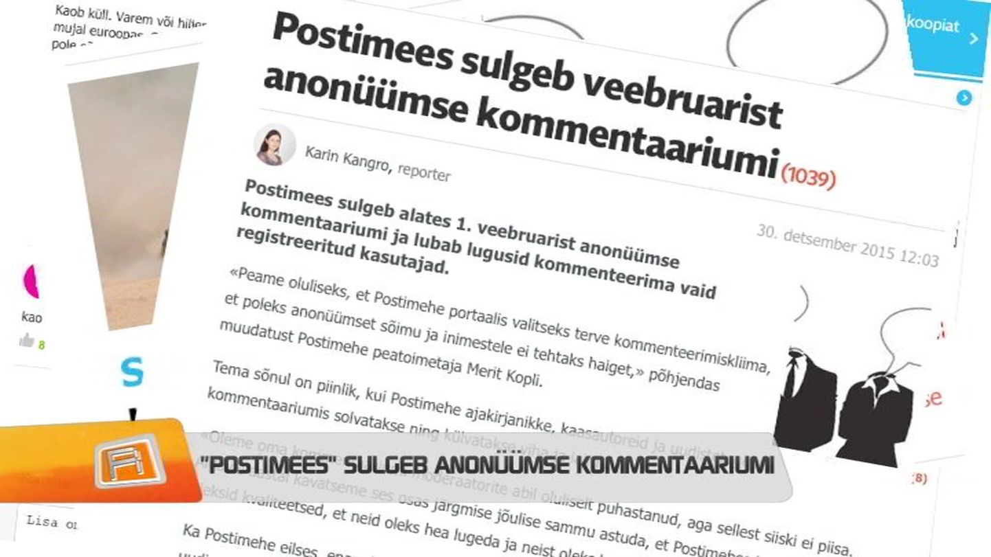 Postimees sulgeb anonüümse kommentaariumi