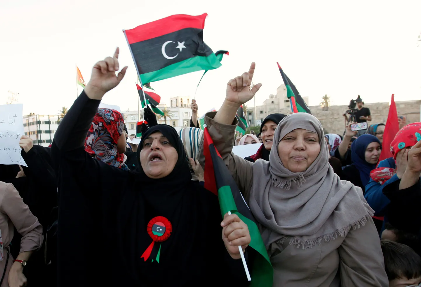 Meeleavaldajad Liibüas.