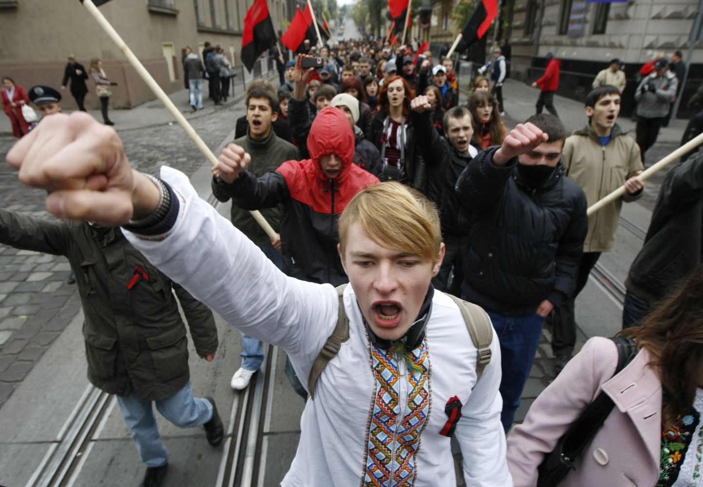 Демонстрация украинских националистов во Львове. Иллюстративное фото