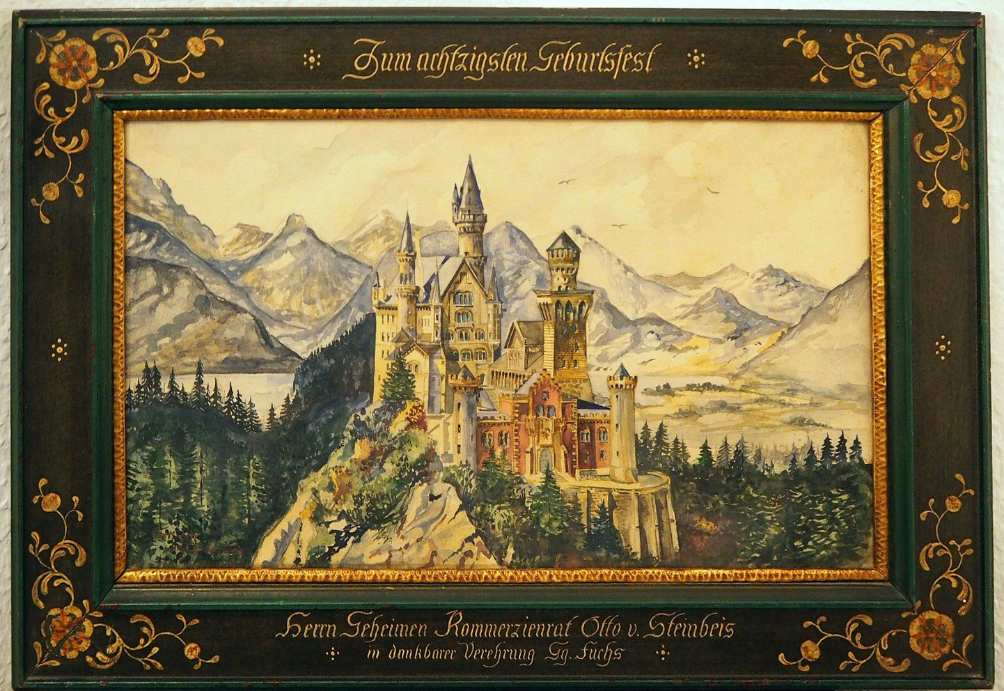 Maal Neuschwansteini lossist - autor Adolf Hitler.