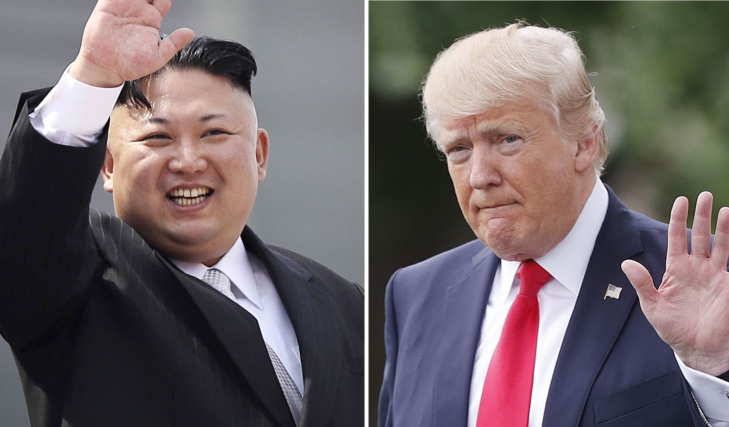 Kim Jong-un (vasakul) ja Donald Trump.