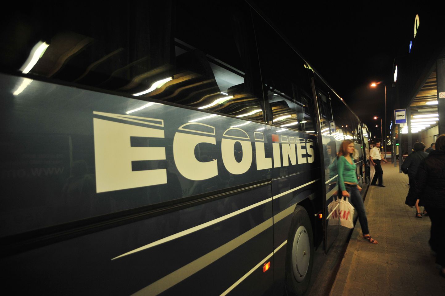 Ecolinesi buss. Illustreeriv foto.