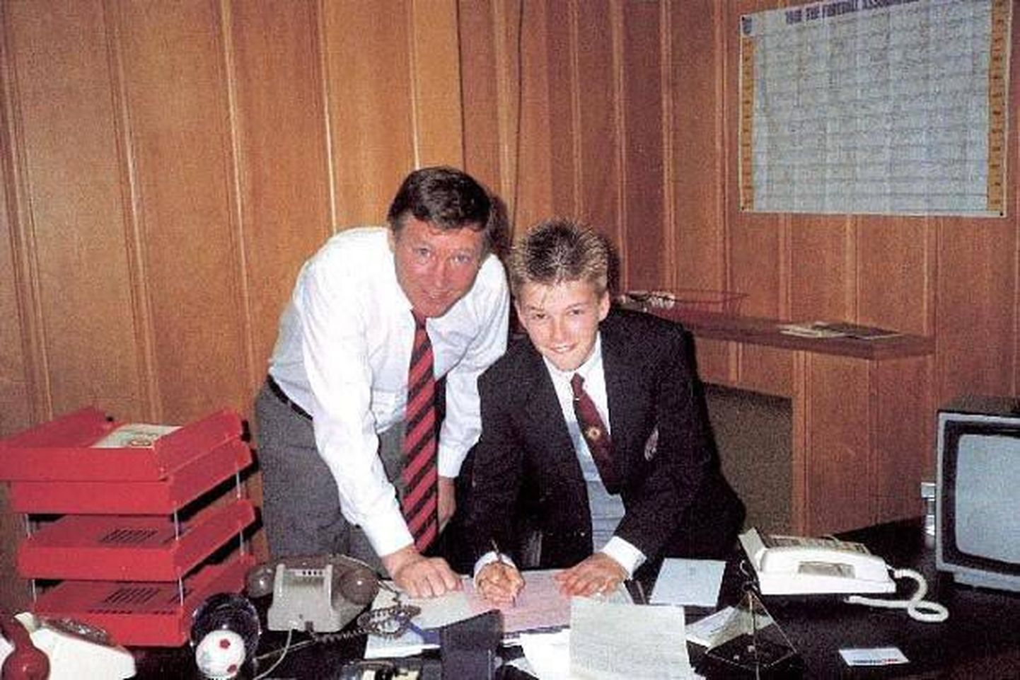 Sir Alex Ferguson ja David Beckham