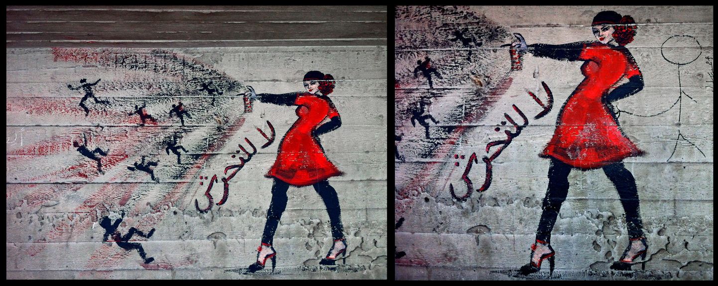 Egiptuses Kairos asuv seksuaalse ahistamise vastu suunatud graffiti