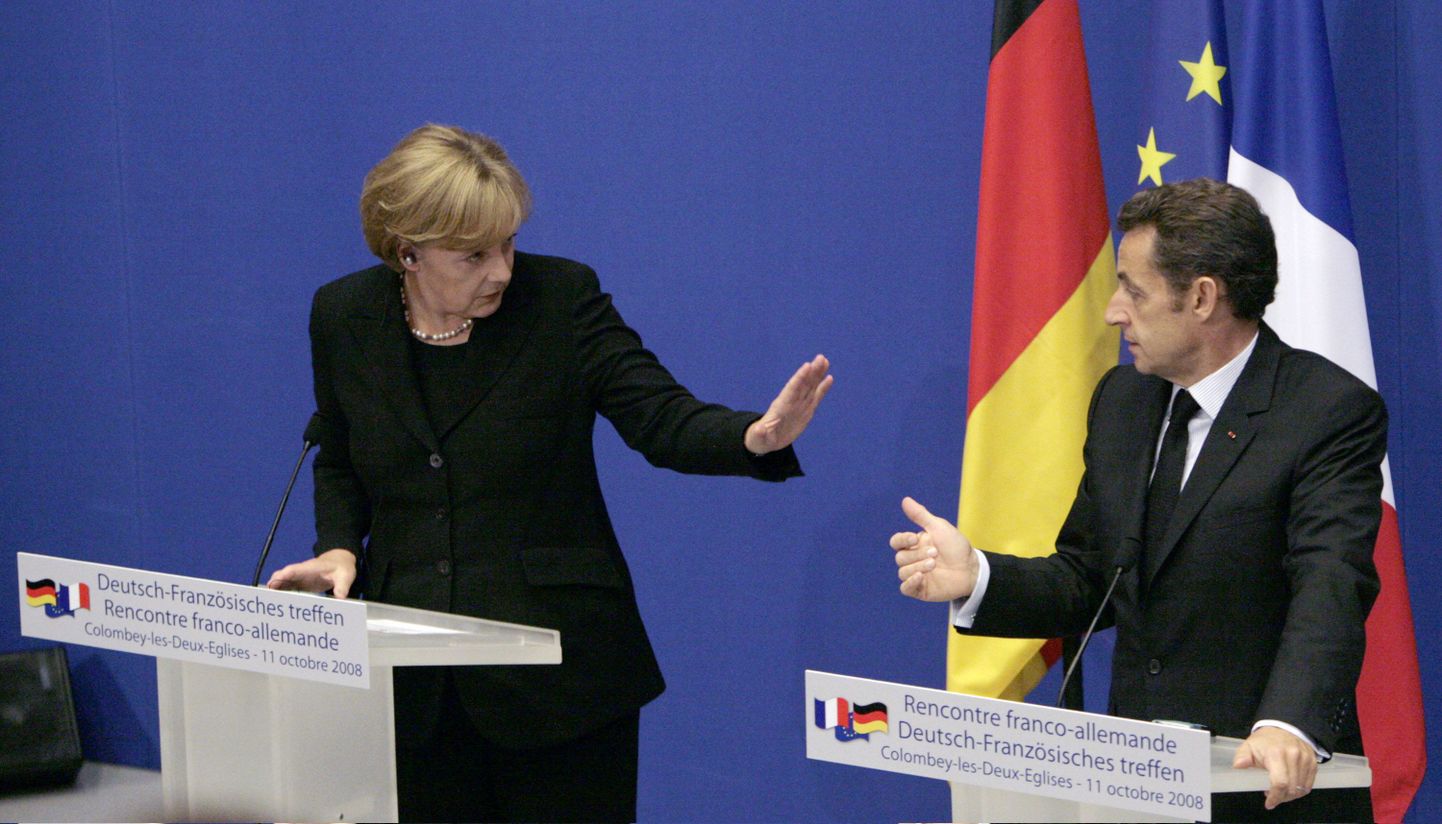 Angela Merkel ja Nicolas Sarkozy 11. oktoobril 2008.