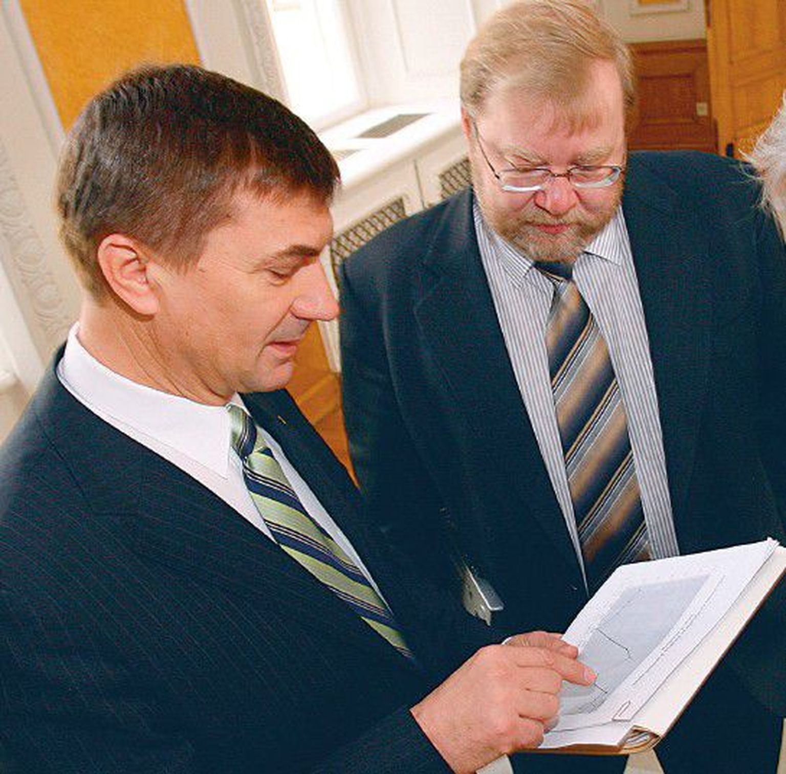 Peaminister Andrus Ansip ja IRLi juht Mart Laar