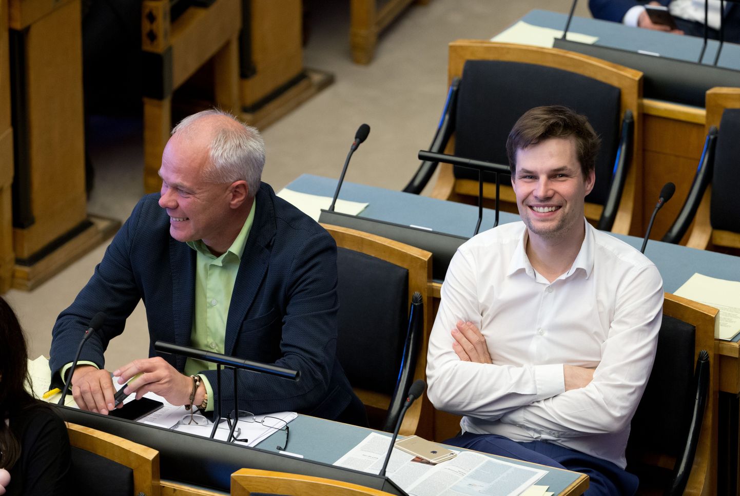 Riigikogu majanduskomisjoni esimees Toomas Kivimägi (vasakul) ja komisjoni liige Kalle Palling.