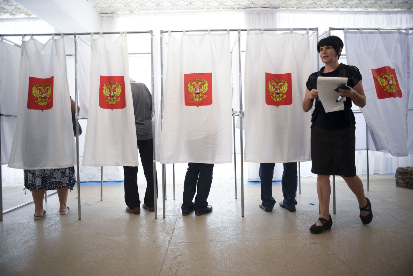 Valimisjaoskond Krimmis, Simferopoli lähistel.
