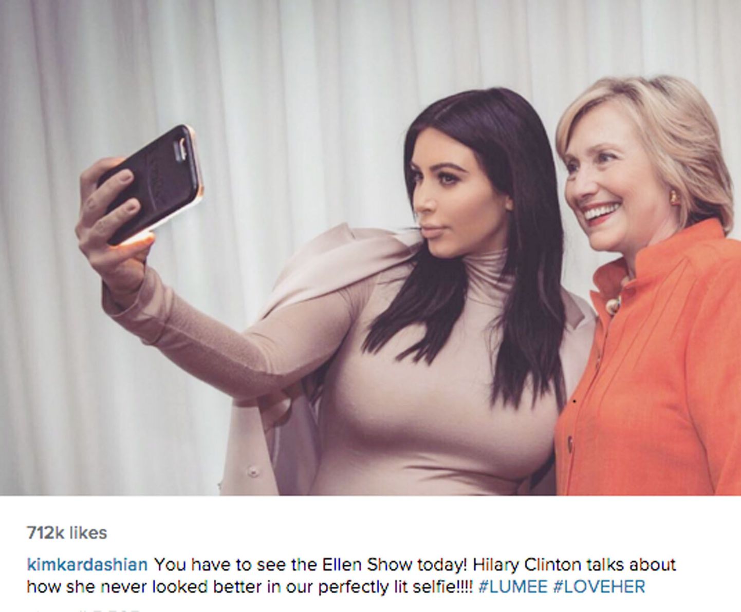 Kim Kardashian ja Hillary Clinton