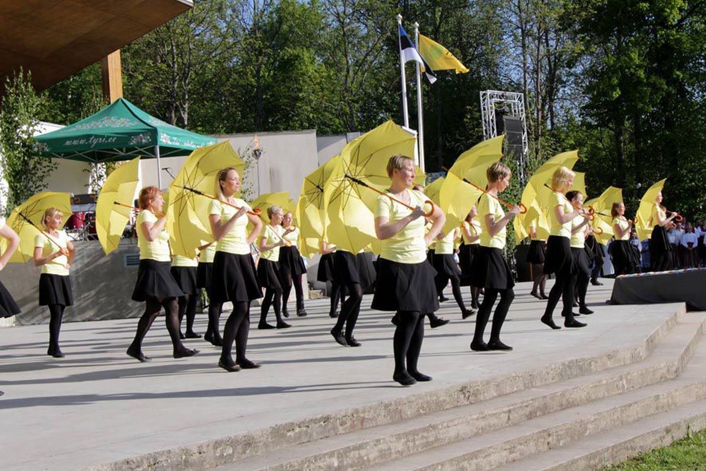 Naisvõimlejad, kes eelmisel aastal Järvamaa laulu- ja tantsupeol üles astusid, valmistuvad nüüd Eestimaa võimlemispeoks.