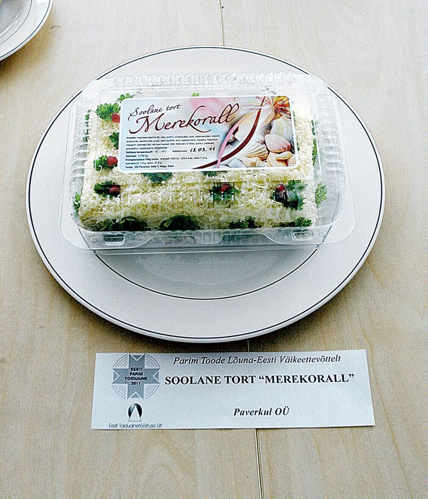 Valga firma Paverkul soolane tort Merekorall.