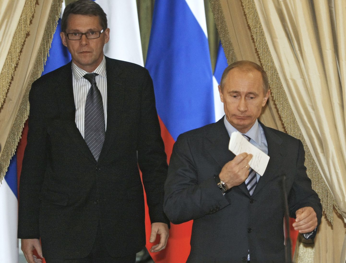 Soome peaminister Matti Vanhanen ja Venemaa peaminister Vladimir Putin.