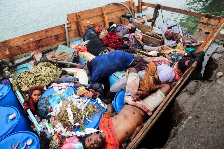 Maha lastud põgenikud.   Foto: STR/AFP/Scanpix