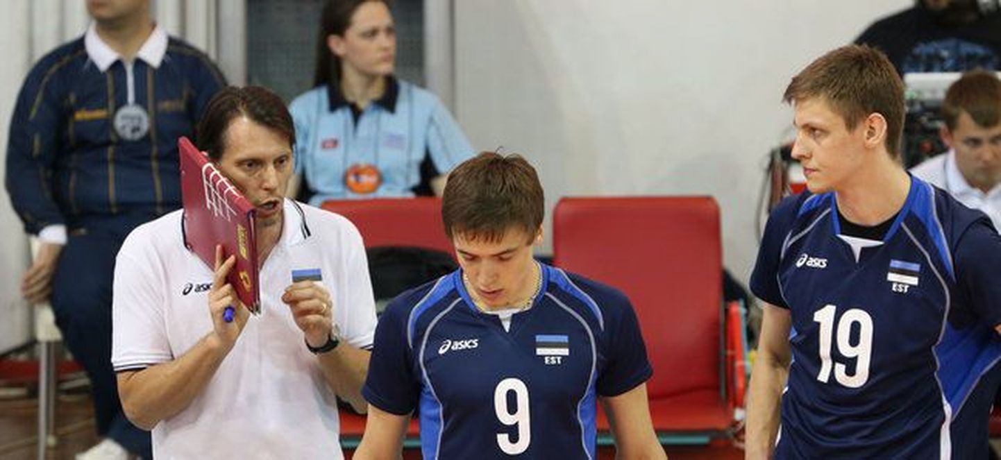 Волейболисты сборной Эстонии.