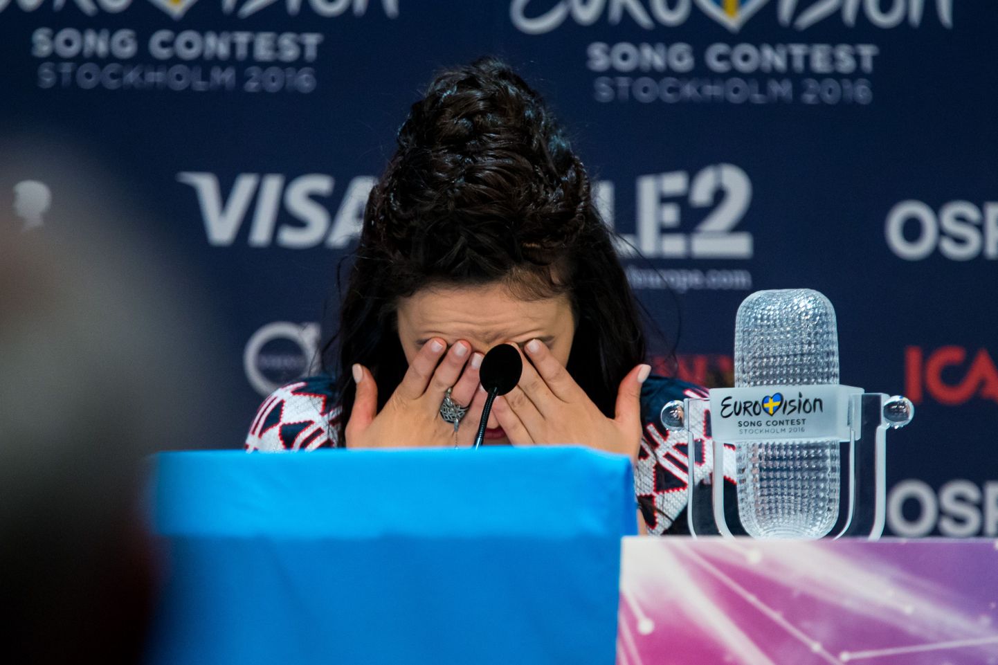 Джамала на конференции после победы в "Евровидении-2016".